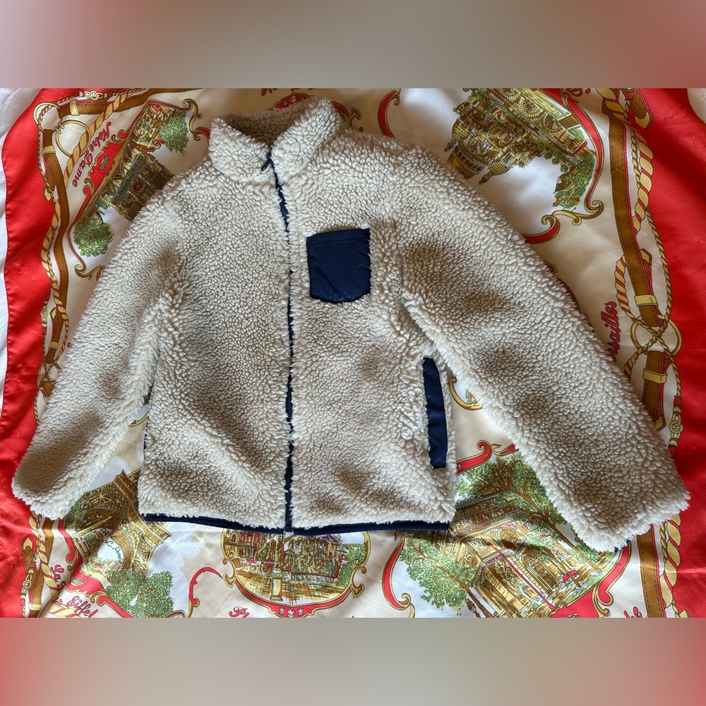 Hanna Anderson 5-6 YRS - shearling coat kids